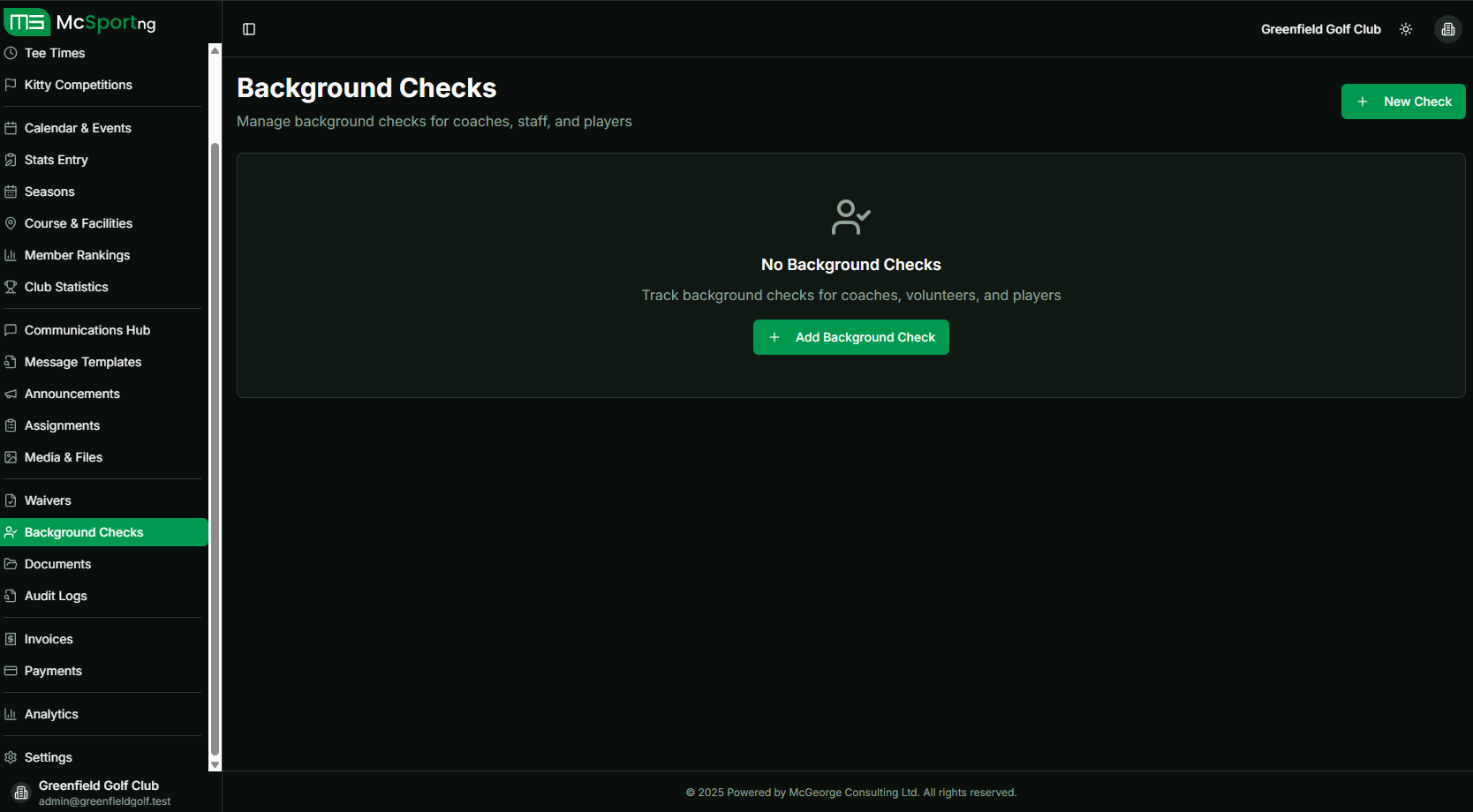Organization Background Checks