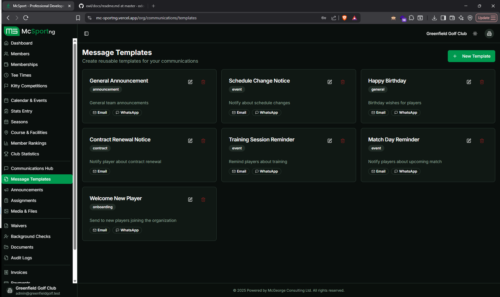 Organization Communication Templates