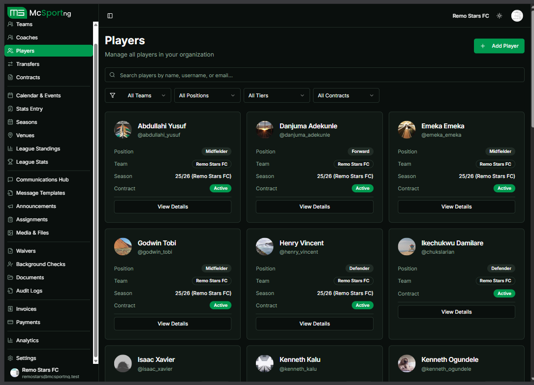 Organization Players