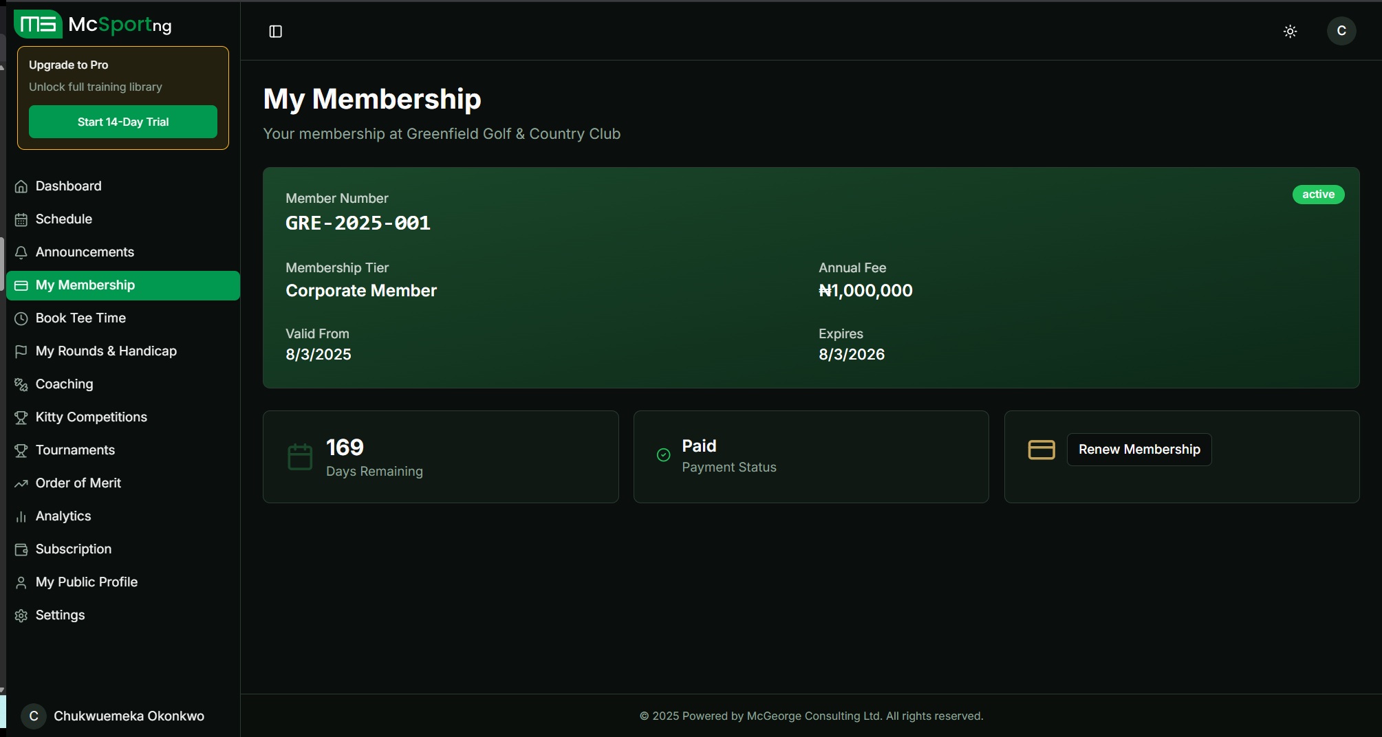 Player Membership
