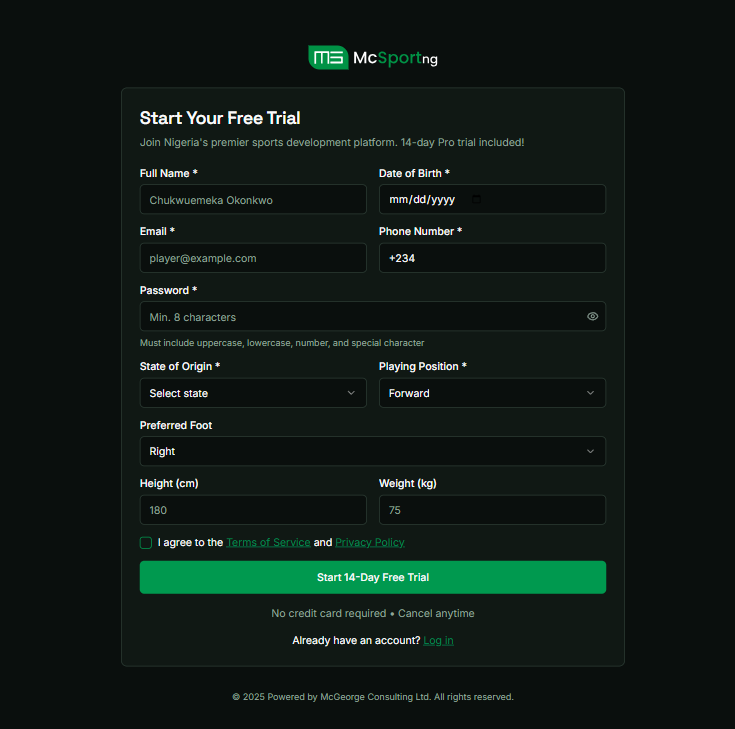 Organization Sign Up